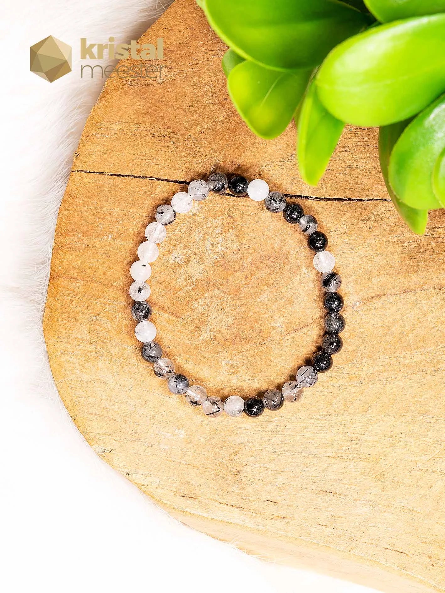 Tourmaline Quartz Ball Bracelet - 4 mm - child