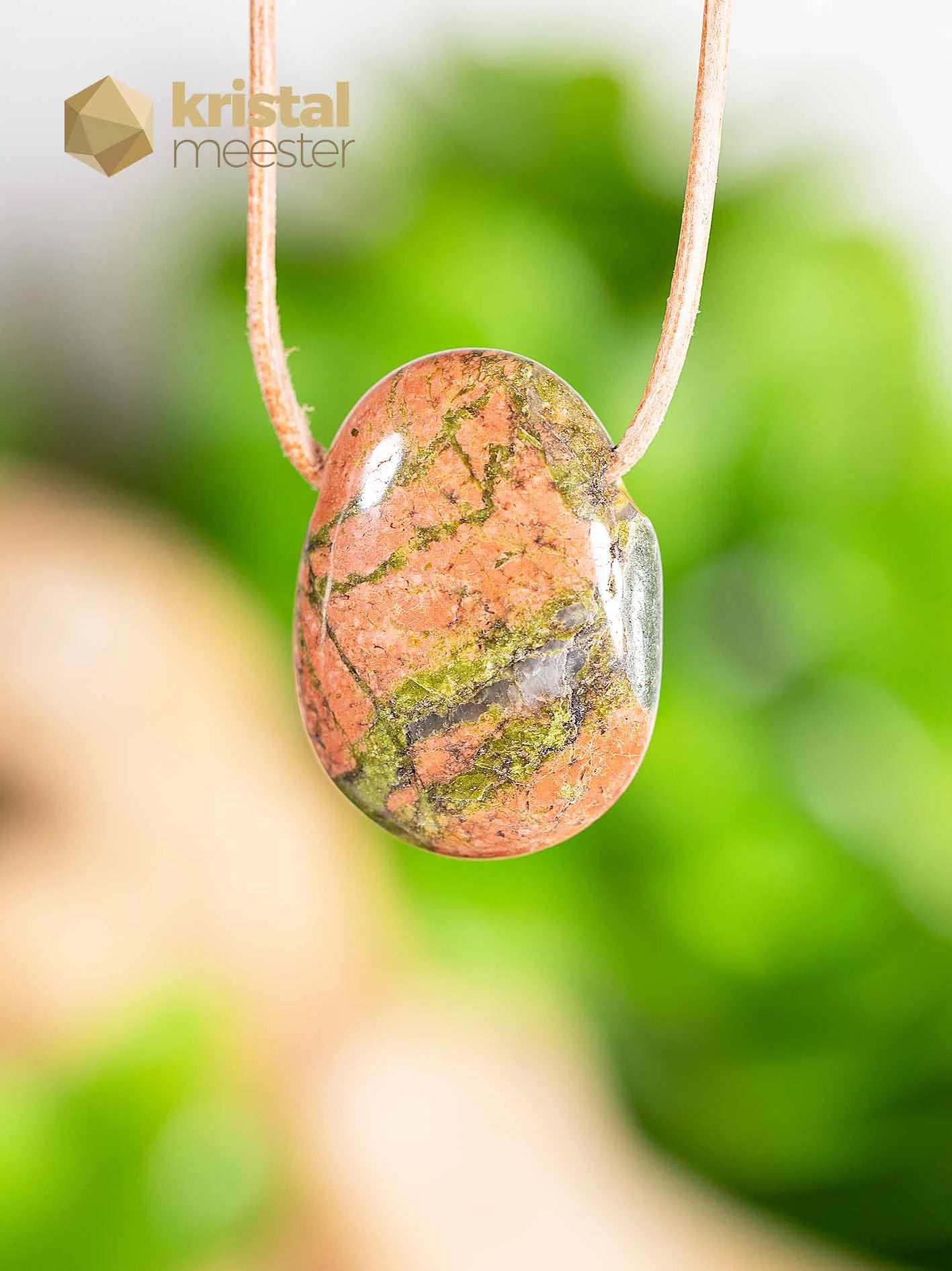 Unakite Pendant, drilled - no. 2