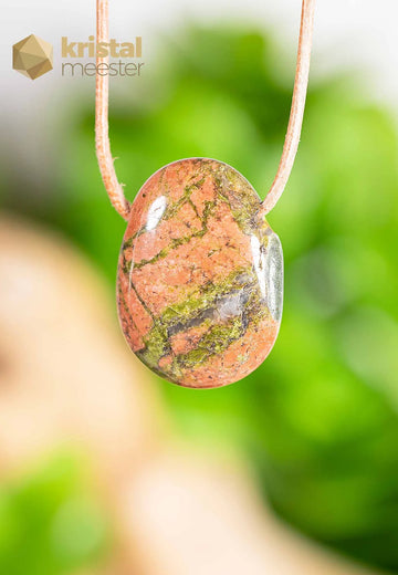 Unakite Pendant, drilled - no. 2