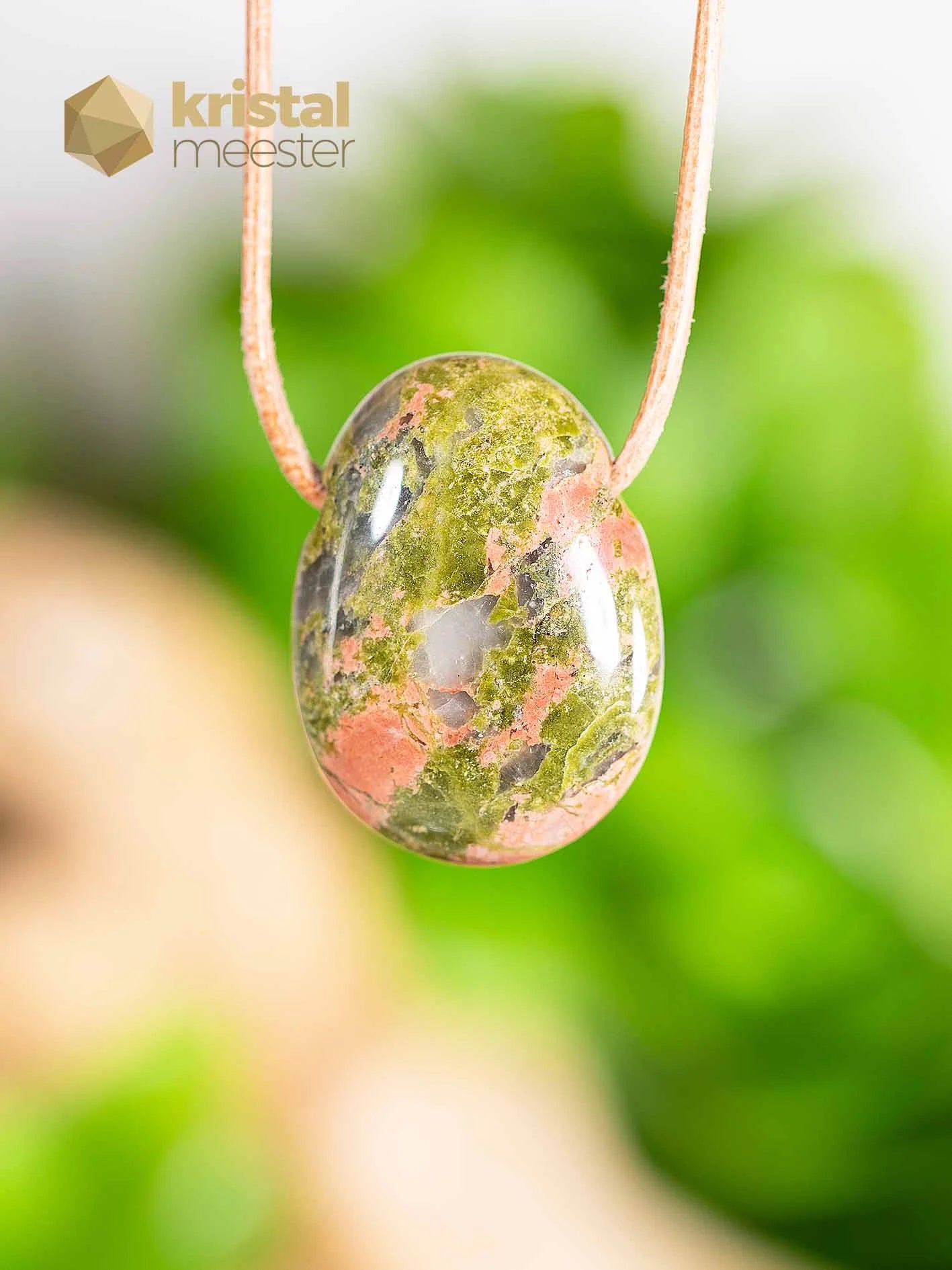 Unakite Pendant, drilled - no. 3