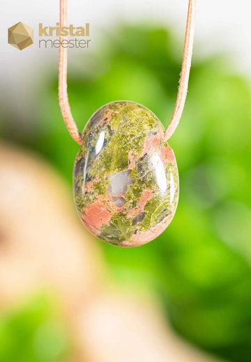 Unakite Pendant, drilled - no. 3