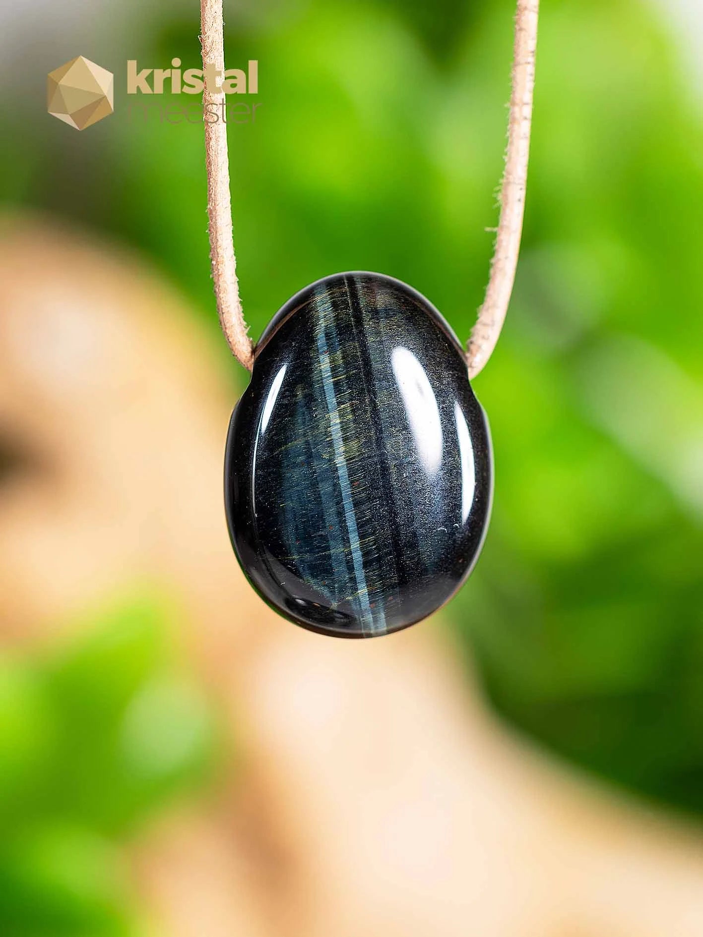 Falcon's Eye Pendant, drilled - no. 1