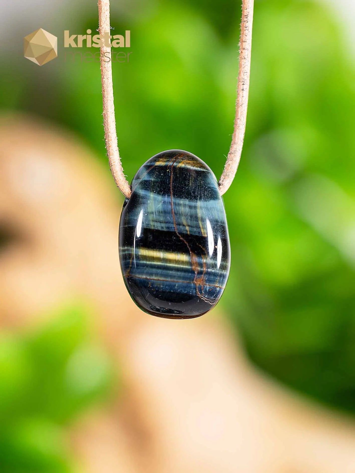 Falcon's Eye Pendant, drilled - no. 2