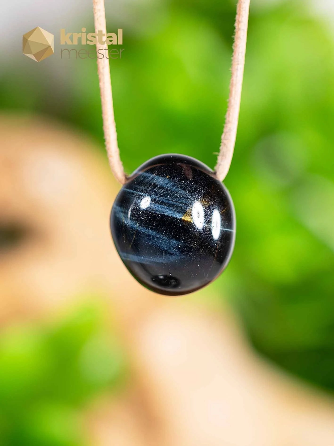 Falcon's Eye EX Pendant, drilled - no. 2
