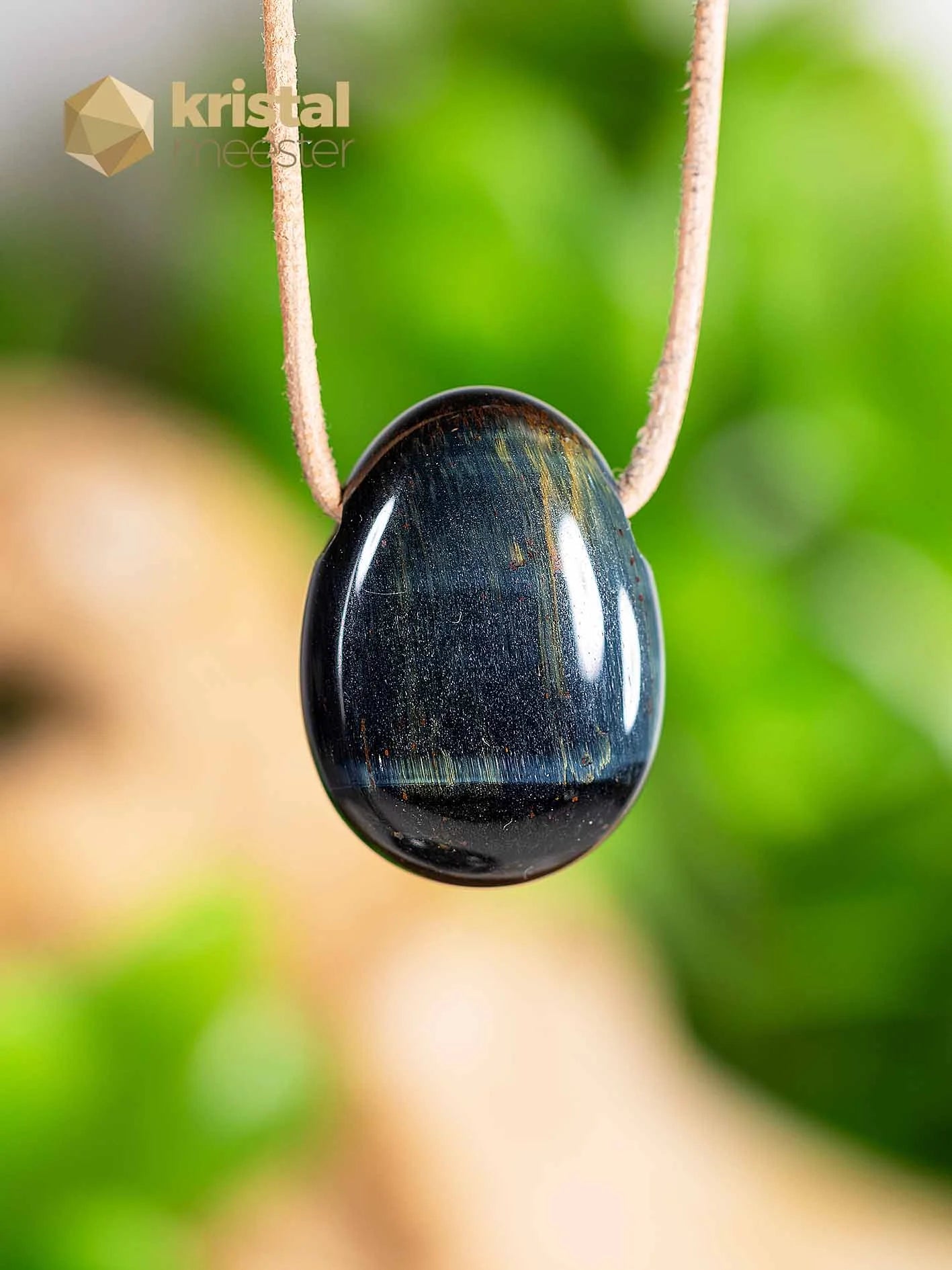 Falcon's Eye Pendant, drilled - no. 4