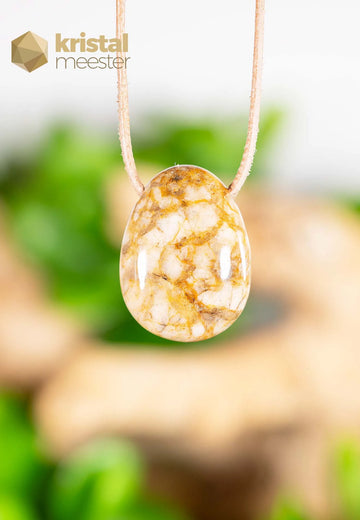 Veldspaat hanger, doorboord - nr. 1