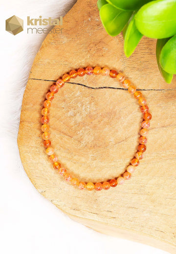 Fire Agate Ball Bracelet 3-4 mm