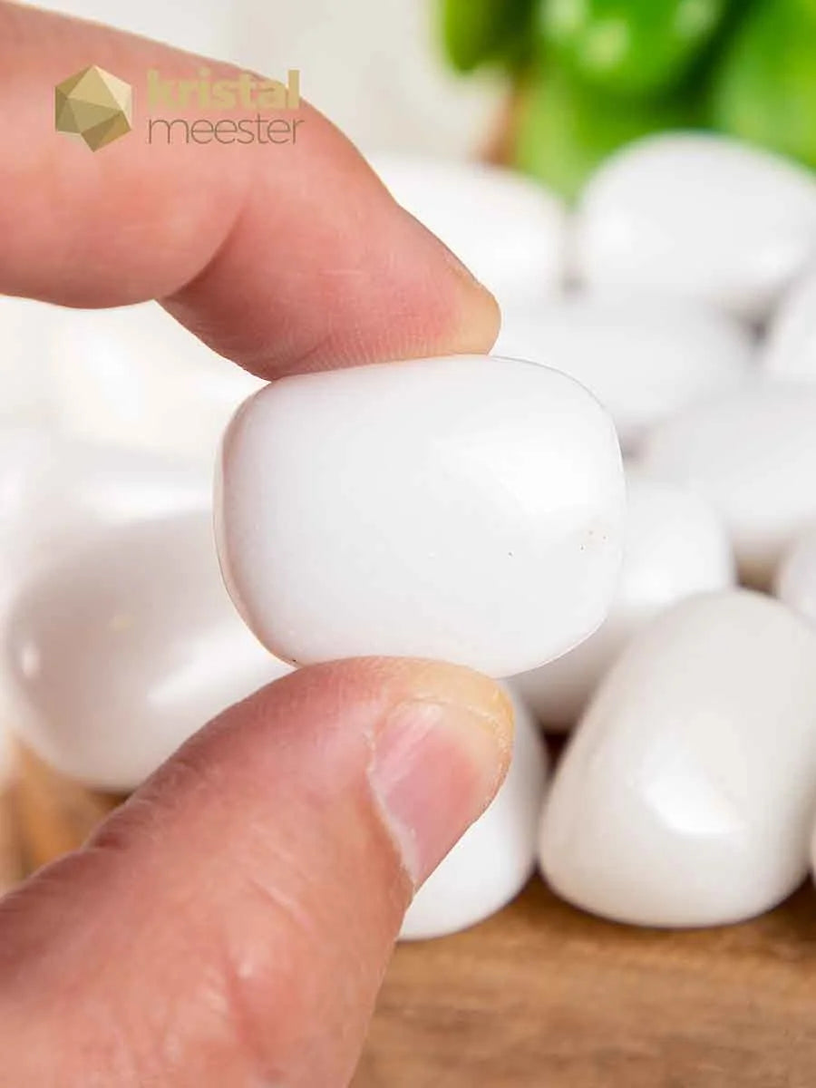 White Jade Tumbled Stones - size L