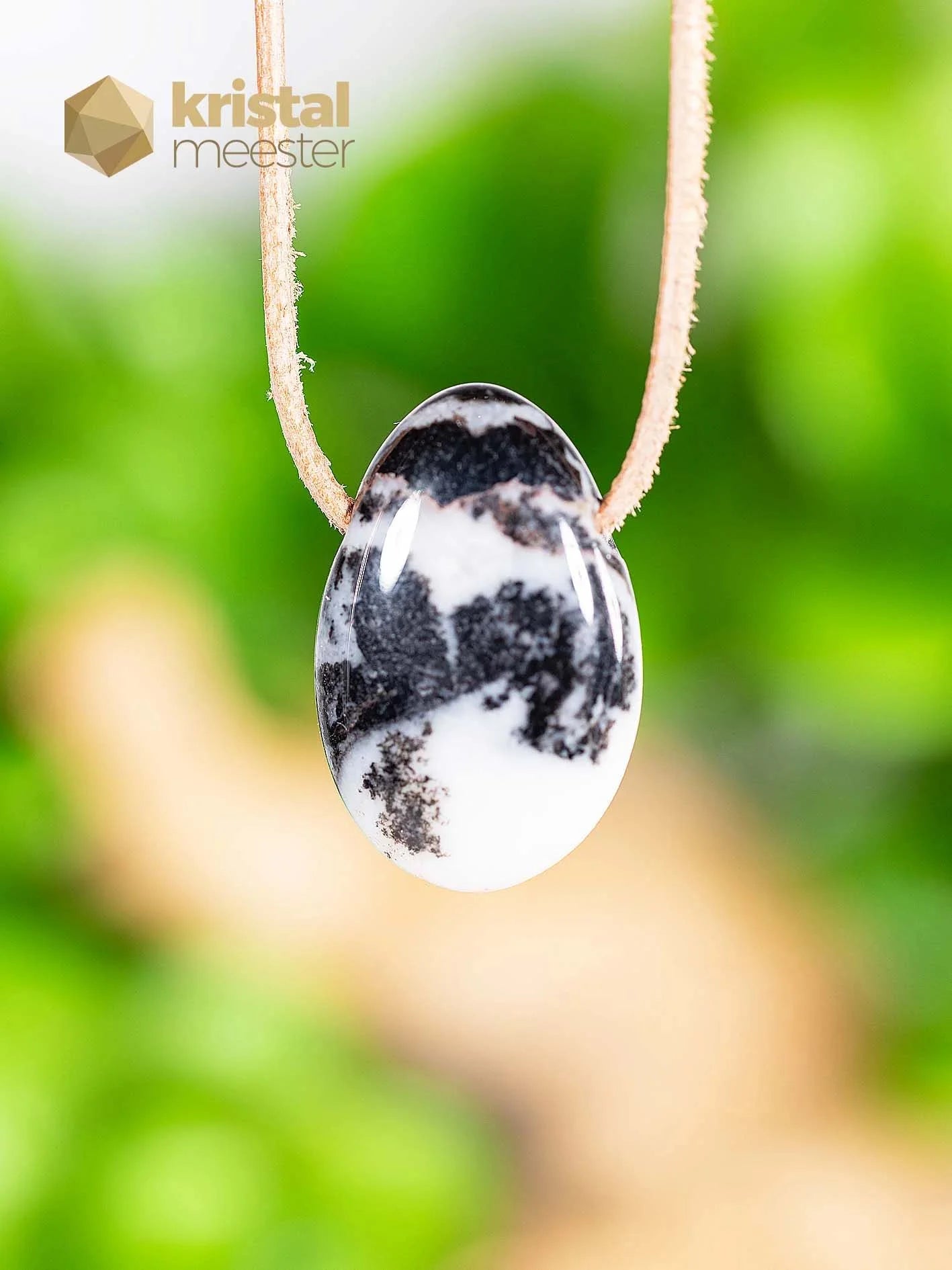 Zebra Jasper pendant, drilled - no. 1