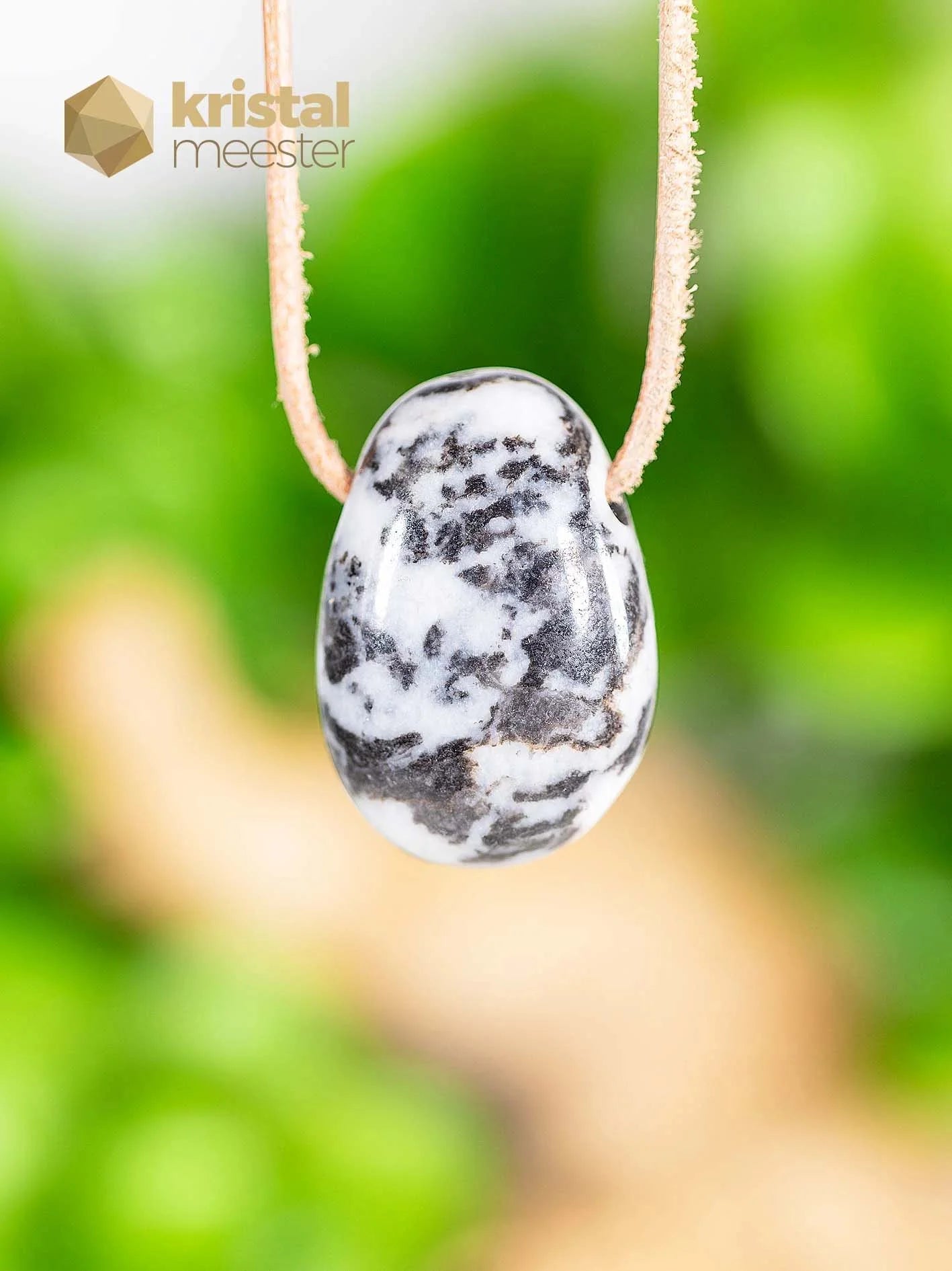 Zebra Jasper pendant, drilled - no. 2