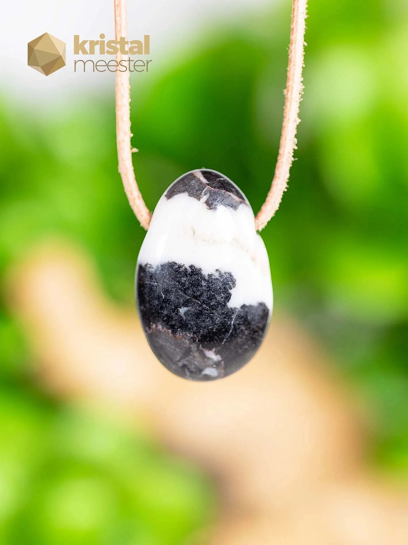 Zebra Jasper pendant, drilled - no. 4