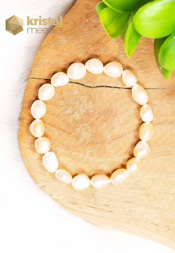 Zoetwater parel armband - mix - 10 mm