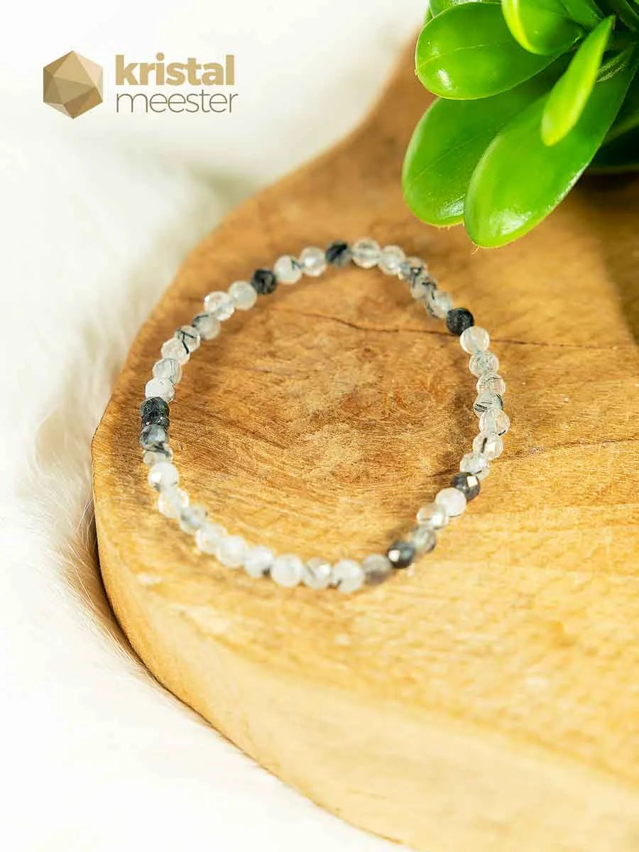 Tourmaline Quartz Faceted Bracelet - 3-4 mm
