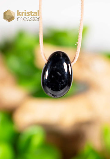 Black Tourmaline pendant, drilled - no. 3